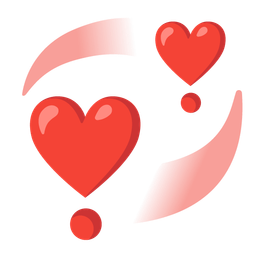 revolving hearts and heart exclamation