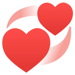 revolving hearts and heart suit