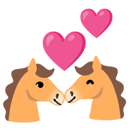 revolving hearts and horse