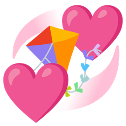 revolving hearts and kite