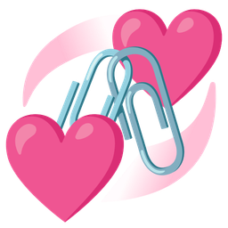 revolving hearts and linked paperclips