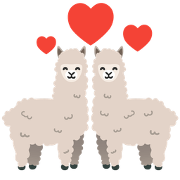 revolving hearts and llama