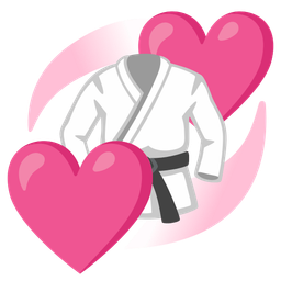 revolving hearts and martial arts uniform