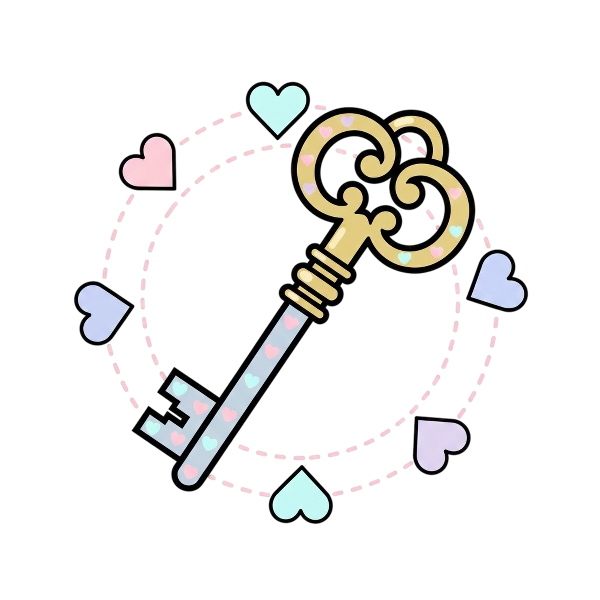 Revolving hearts and Old key