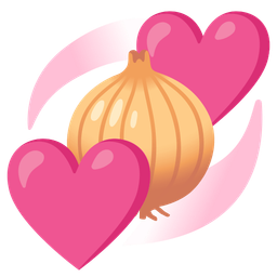 revolving hearts and onion