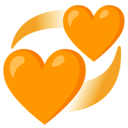 revolving hearts and orange heart