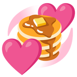 revolving hearts and pancakes