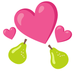 revolving hearts and pear