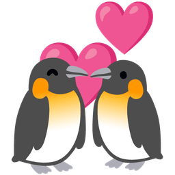 revolving hearts and penguin