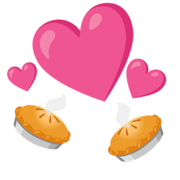 revolving hearts and pie