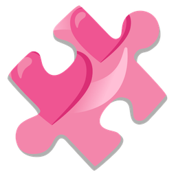 revolving hearts and puzzle piece