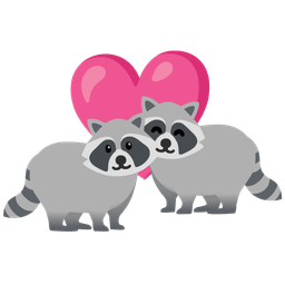 revolving hearts and raccoon