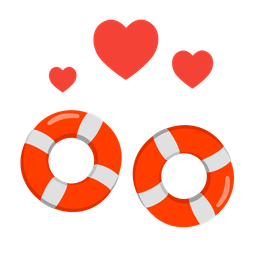 revolving hearts and ring buoy