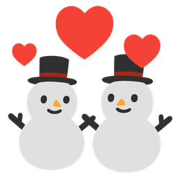 revolving hearts and snowman without snow