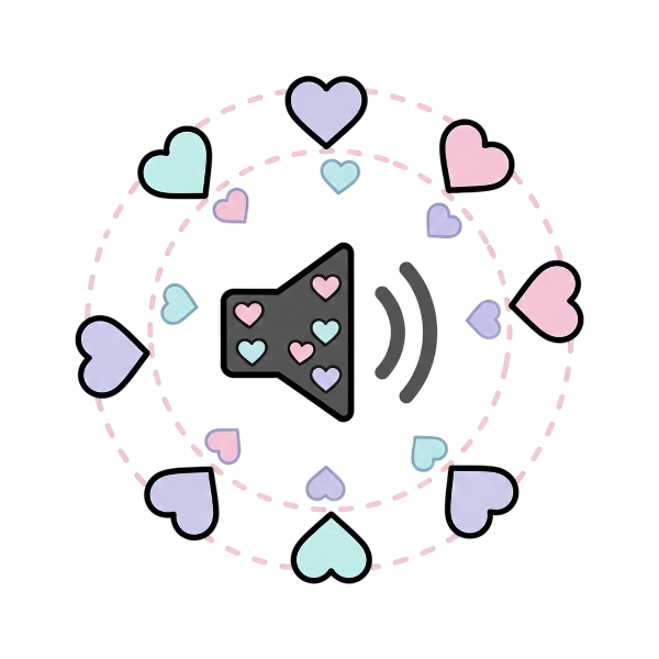 Revolving hearts and Speaker low volume