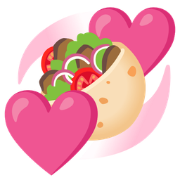 revolving hearts and stuffed flatbread