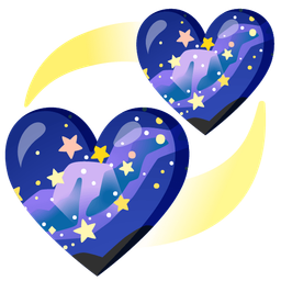 revolving hearts and telescope