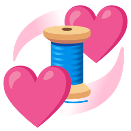 revolving hearts and thread