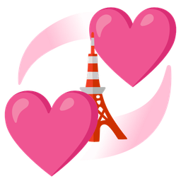 Revolving hearts and Tokyo tower