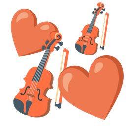 Revolving hearts and Violin
