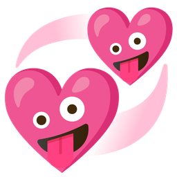 Revolving hearts and Zany face