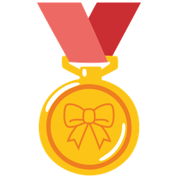 ribbon and 1st place medal