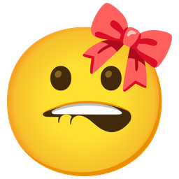 ribbon and biting lip