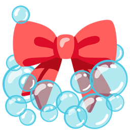 ribbon and bubbles