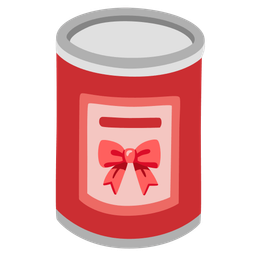 ribbon and canned food