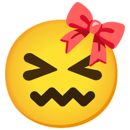 ribbon and confounded face