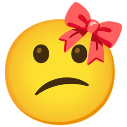 ribbon and confused face