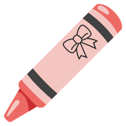 ribbon and crayon