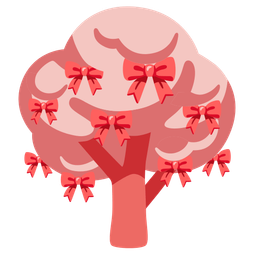 ribbon and deciduous tree