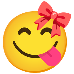 Ribbon and Face savoring food