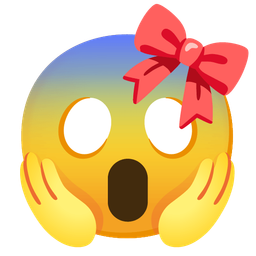 ribbon and face screaming in fear