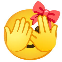 ribbon and face with peeking eye