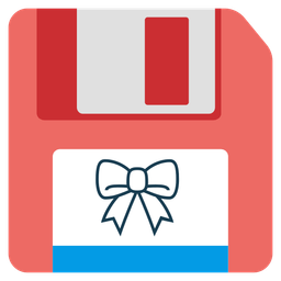 ribbon and floppy disk