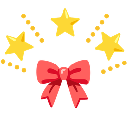 ribbon and glowing star
