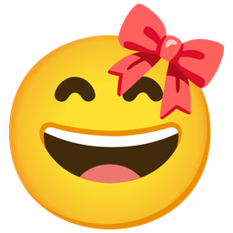 Ribbon and Grinning face with smiling eyes