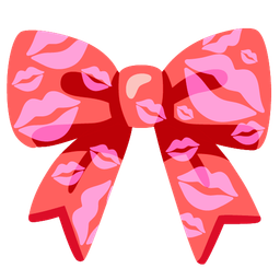 ribbon and kiss mark