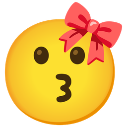 Ribbon and Kissing face