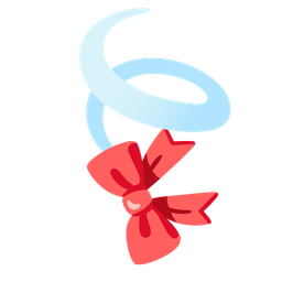 ribbon and leaf fluttering in wind