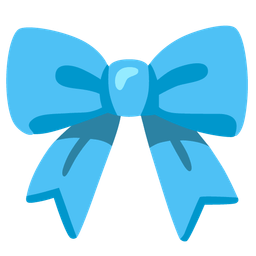ribbon and light blue heart