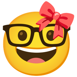 ribbon and nerd face