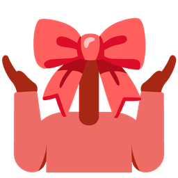 ribbon and person shrugging