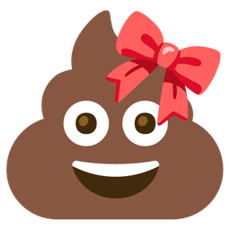 ribbon and pile of poo
