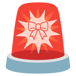 ribbon and police car light