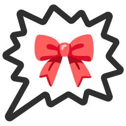 ribbon and right anger bubble