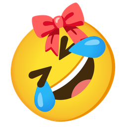 Ribbon and Rolling on the floor laughing