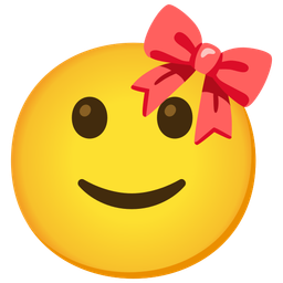 Ribbon and Slightly smiling face